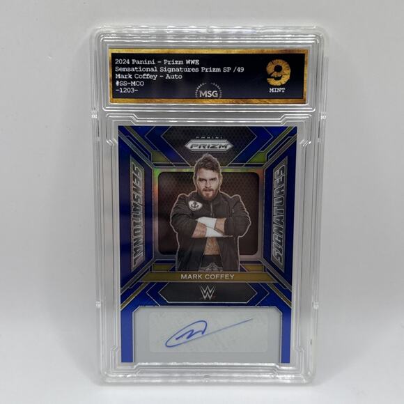 2024 Panini Prizm WWE - Mark Coffey- Sensational Signatures Blue - /49 Graded 9 - Picture 1 of 2